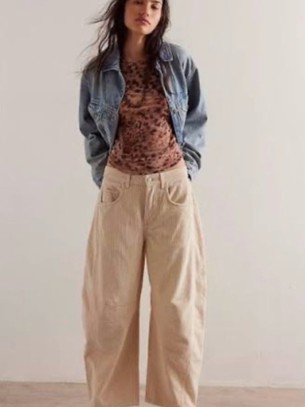 NWOT!  We the Free Free People Good Luck Barrels Low Rise Cords